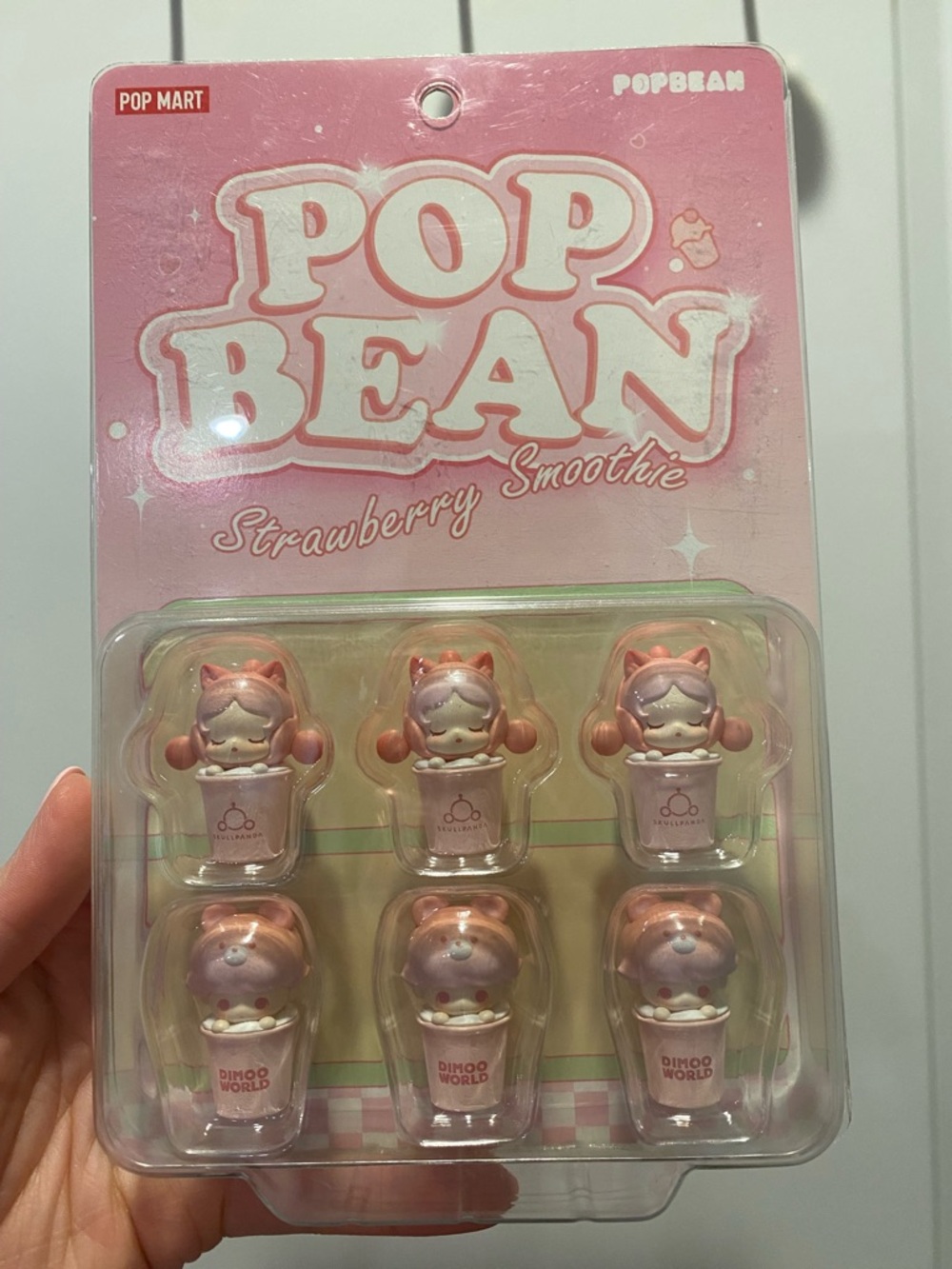 POP MART PopBean Strawberry Smoothie - SkullPanda and Dimoo - Authentic, Sealed